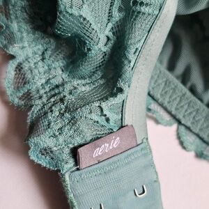 Aerie Women's Green Lace Push Up Bra 36C